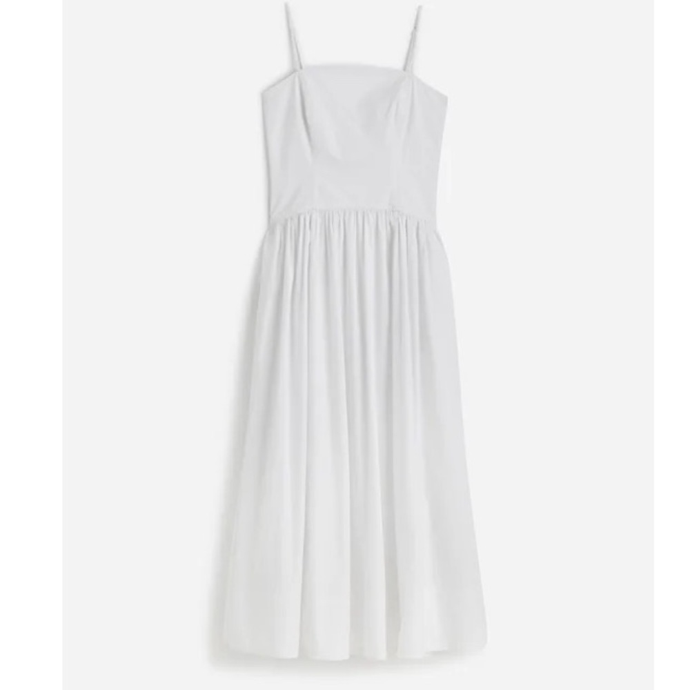 MADEWELL White Poplin Seamed Maxi Dress NV430 - Picture 10 of 10